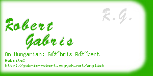 robert gabris business card